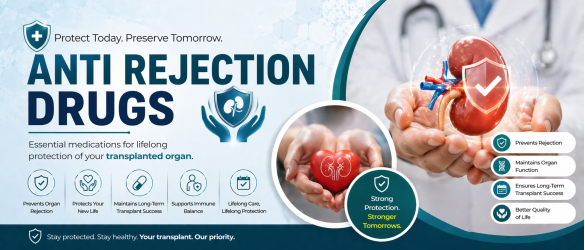 Anti rejection drugs for organ transplant and immune suppression treatment