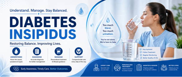 Diabetes insipidus treatment for excessive urination and fluid imbalance