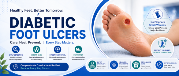 Diabetic foot ulcer wound treatment and infection care