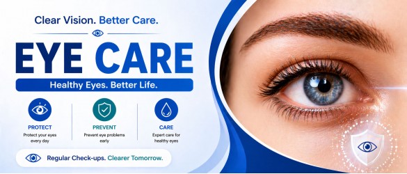 Eye care treatment with drops for dryness infection and irritation