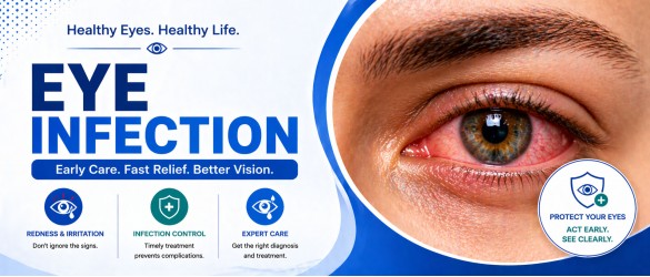 Eye infection redness swelling discharge treatment with eye drops