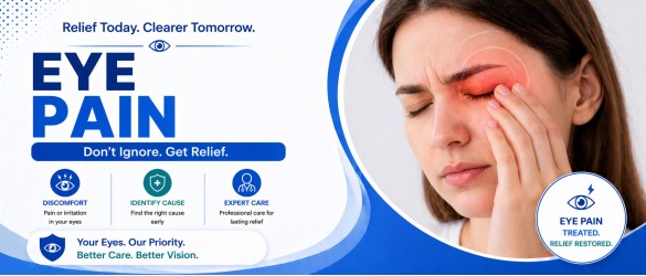 Eye pain redness irritation treatment and relief with eye drops