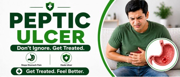 Peptic ulcer stomach pain acid erosion treatment medicines