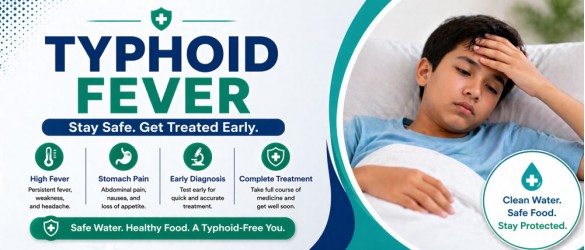 Typhoid fever symptoms high fever infection treatment