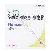 Flanzen 2.5mg Tablet (Serratiopeptidase 2.5mg) 