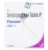 Flanzen 5mg Tablet (Serratiopeptidase 5mg) 