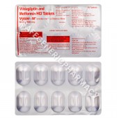 Vysov-M 50/500 Tablet (Vildagliptin 50mg + Metformin 500mg) 